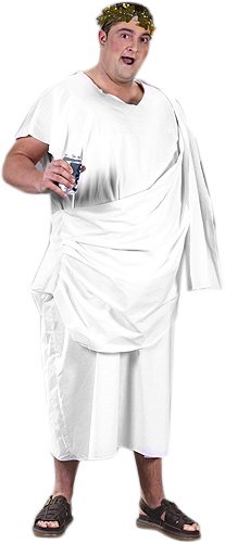 Adult's Plus Size White Toga Costume  