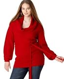 Sweater Project Plus Size Cowl-Neck Belted Sweater