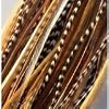 8" -12" in Length Beautiful Natural Beige & Brown Feathers for Hair Extension with Mixes of Browns & Beiges Feathers with Salon Quality 5 Feathers