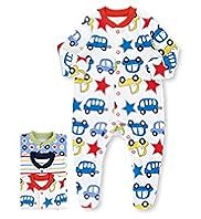 3 Pack Pure Cotton Transport Sleepsuits