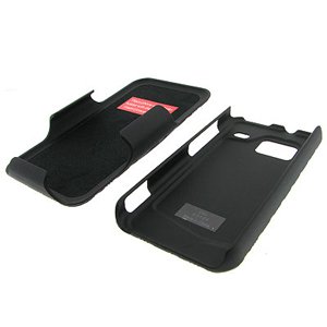 Rubberized Holster & Shell Case Combo (OEM) for HTC Droid Incredible (Black)