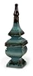 18" Glazed Teal & Brown Decorative Ceramic Finial