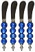 Decorative Pate Knife with Cobalt Blue Glass Bead Handle Set of Four