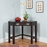 City Chic Corner Laptop Desk / Table in Rich Multi Step Espresso