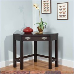 City Chic Corner Laptop Desk / Table in Rich Multi Step Espresso