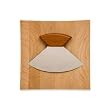 JK Adams Ulu Chopper and Wooden Board 6x6-in.
