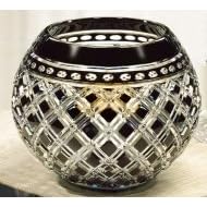 10d, 8h Black Sapphire Crystal Rose Bowl by Crystal Clear