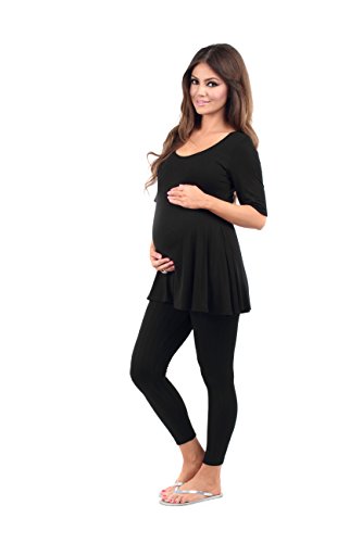 R&C Women's Draped Maternity Tunic Top - Made in USA