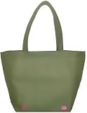 Reusable Shoulder Tote Bag Olive 12pk Set