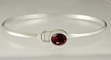 A Simple Sterling Silver Bangle Bracelet in a Comfortable Strap Style [Jewelry]