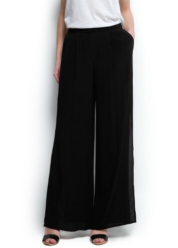Mango Women's Palazzo Trousers, Black, 4 Mango Women's Palazzo Trousers, Black, 4
