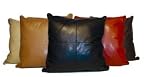 Kennedy Home Collections Leather Like Pillow in Burgundy