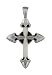 BICO AUSTRALIA JEWELRY (BCR4) TEMPLAR - CHIVALRY AND VIRTUE - Comes with a Generic 18 inch (to 20in) Adjustable 4mm Black Rubber Necklace.