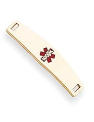 14k Gold Medical Jewelry ID Plate