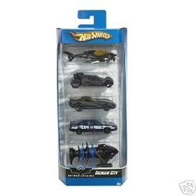 Mattel Hot Wheels 2006 1:64 Scale Batman Begins Gotham City 5 Pack Die Cast Car Gift Set by Mattel