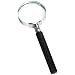 American Educational Chrome Rim Magnifier with Black Plastic Handle, 3X Magnification, 2" Diameter (Bundle of 5)
