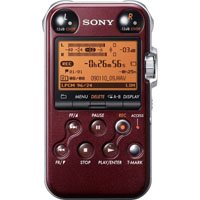 Sony PCM-M10/R Portable Linear PCM Recorder, 96 kHz/24-bit, 4GB Memory and USB High-Speed Port, Glossy Red