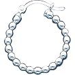 Sterling Silver Beaded Hoop Earrings Ear Jewelry