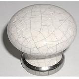 1 1/2 Imperial Knob - Black Crackle W/Platinum Foot