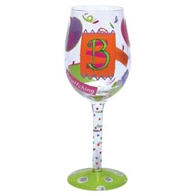Lolita Wine Glass Letter B