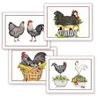 Farmhouse Chicken Gift Card Set of 8