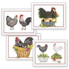 Farmhouse Chicken Gift Card Set of 8