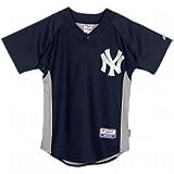 Majestic MLB Adult Cool Base Practice Jerseys - New York Yankees(Navy/Grey)