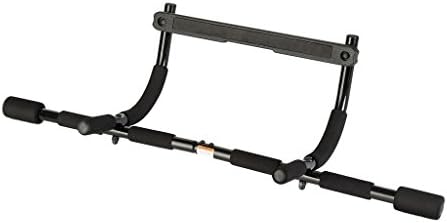 KLB Heavy-Duty Fitness Door Easy Gym Exercise Upper Body Workout Chin-Up/Pull-Up Bar, Black