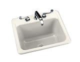 KOHLER 6749-3-96 Glen Falls Self-Rimming Laundry Sink, Biscuit