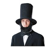 Lincoln Stove Top Hat with Beard