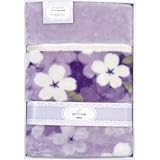 『粗供養 香典返し 法事引き出物 お返し 初盆 などに人気の商品』　京都西川　衿付きマイヤー合せ毛布　パープル　【掛け紙・包装可】