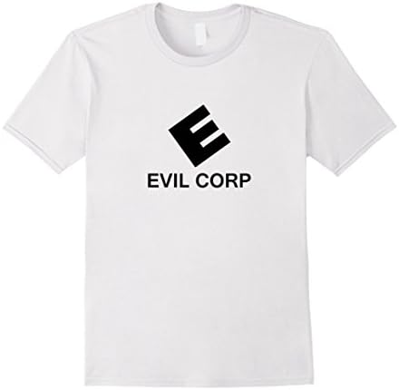 Men's Evil Corp "E Corp" Parody Graphic tee Large White