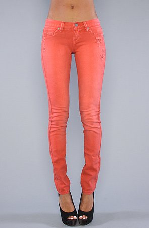 RVCA The RVCA Nova Colors Skinny Pant in Cherry,Pants for Women
