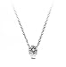 AAA Cubic Zirconia Crystal Ornate Round 6mmx6mm Zirconia Solitaire Pendant Necklace Fashion Jewelry for Women