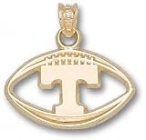 Tennessee Volunteers Solid 10K Gold ''T'' Pierced Football Pendant