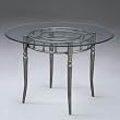 Almond Dining Pedestal - Old English Pewter with Charcoal & Almond Stone Insets By Powell Furniture