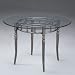 Almond Dining Pedestal - Old English Pewter with Charcoal & Almond Stone Insets By Powell Furniture
