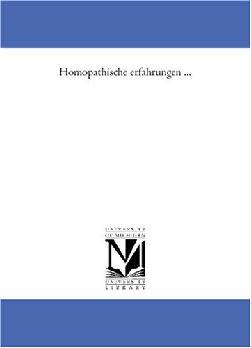 Homoeopathische erfahrungen ...