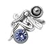 Sitting Fairy Belly Button Ring Sapphire blue gemstone