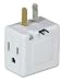 Three Outlet Cube Adapter W/Grounding Lug (SA483W) 10 each