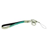 Sparkling Beads Wristlet Wrist Strap for Key / Cell Phone / Camera - Jeweled - Blue  Silver