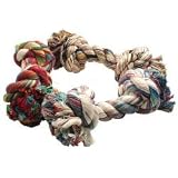 2 Knot Extra Large Tug Rope Bone - Multi Color (10 inch)