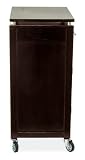 Contemporary Espresso Finish Kitchen Cart w/Wine Rack
