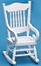 Dollhouse Miniature White Wooden Rocker