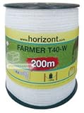 Horizont Band farmer T40 W, 40mm, Weiss, 200m