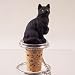 Shorthair Black Cat Bottle Stopper
