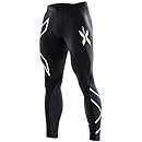 2XU Men's Elite Compression Tights (Black/Steel, Large)