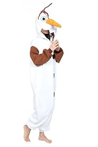 Newcosplay Polar Fleece Onesies Pajamas (L, Olaf)