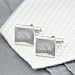 Personalized Silver Square Cuff Links Cufflinks