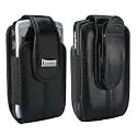 Blackberry OEM Leather Case Holster with Swivel Clip for Blackberry Curve 8300 8310 8320 8330 (Black)